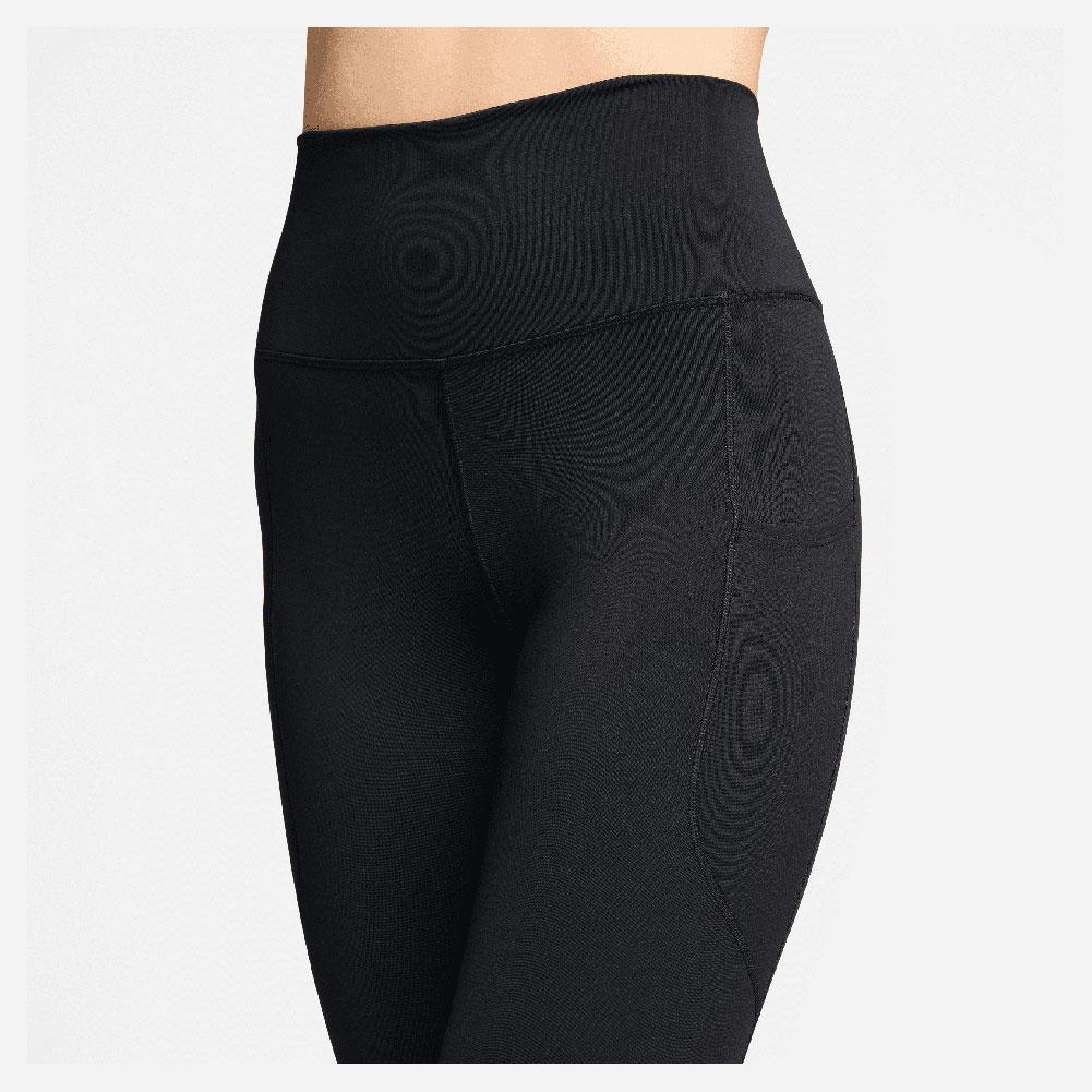 Womens One HIgh-Waisted 7/8 Leggings with Pockets Black Apparel Nike