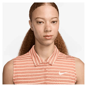 Women`s Dri-Fit Victory Sleeveless Striped Tennis Polo Apparel Nike