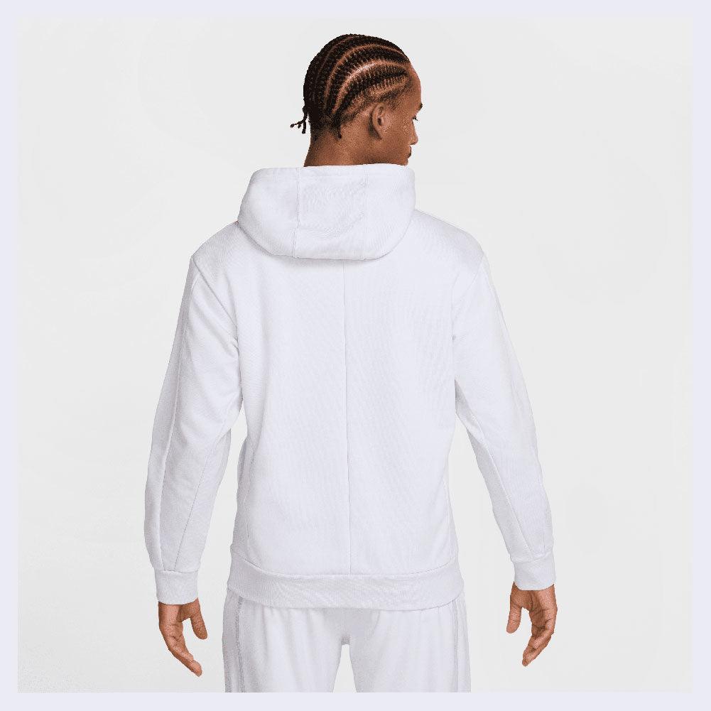 Men`s Heritage Dri-FIT Fleece Tennis Hoodie Football Grey and Mineral Teal Apparel Nike