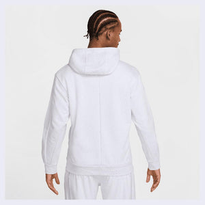 Men`s Heritage Dri-FIT Fleece Tennis Hoodie Football Grey and Mineral Teal Apparel Nike