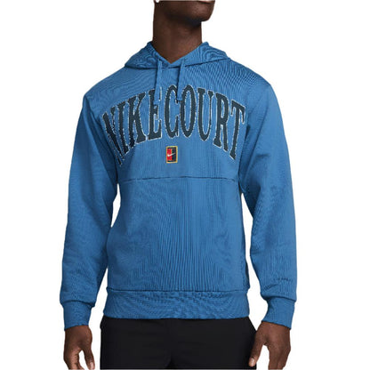 Men`s Heritage Dri-FIT Fleece Tennis Hoodie Star Blue and Psychic Blue Apparel Nike