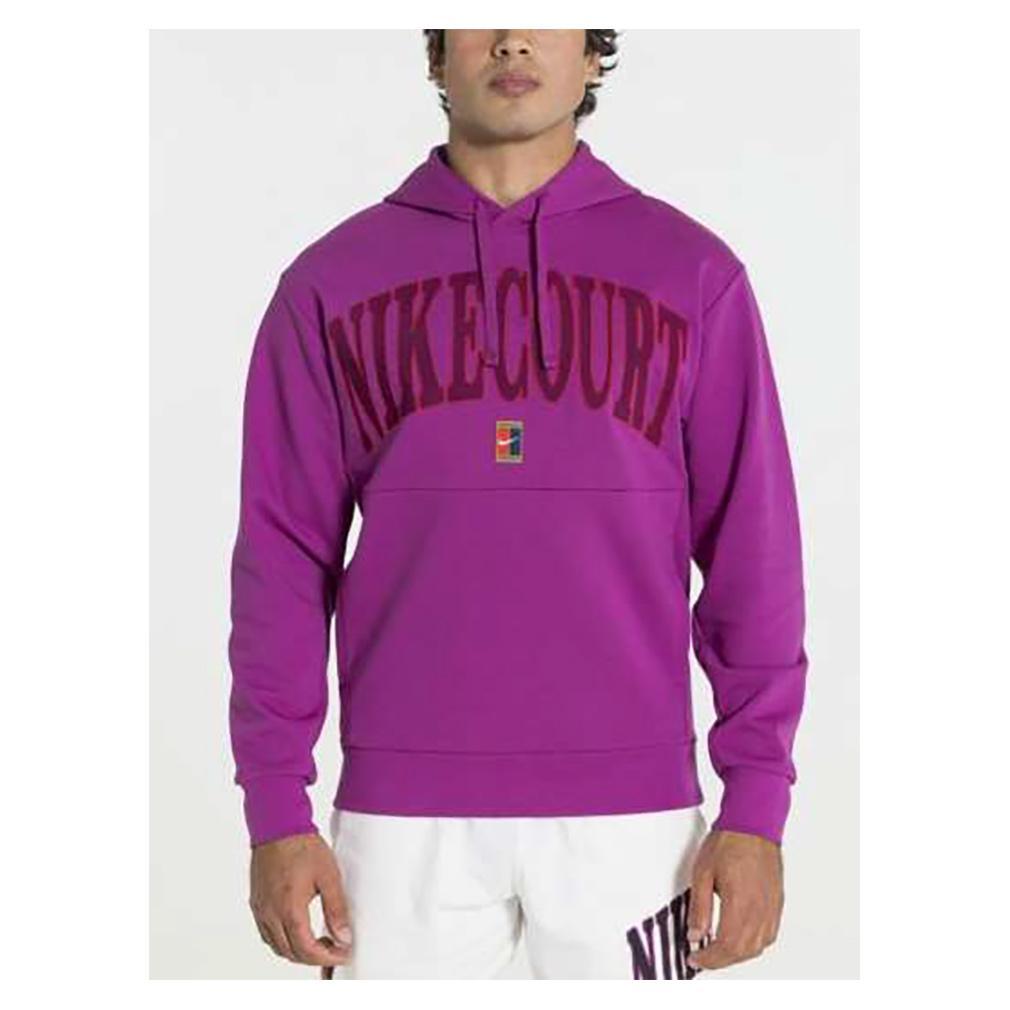 Mens Heritage Dri-Fit Fleece Tennis Hoodie Sangria Apparel Nike