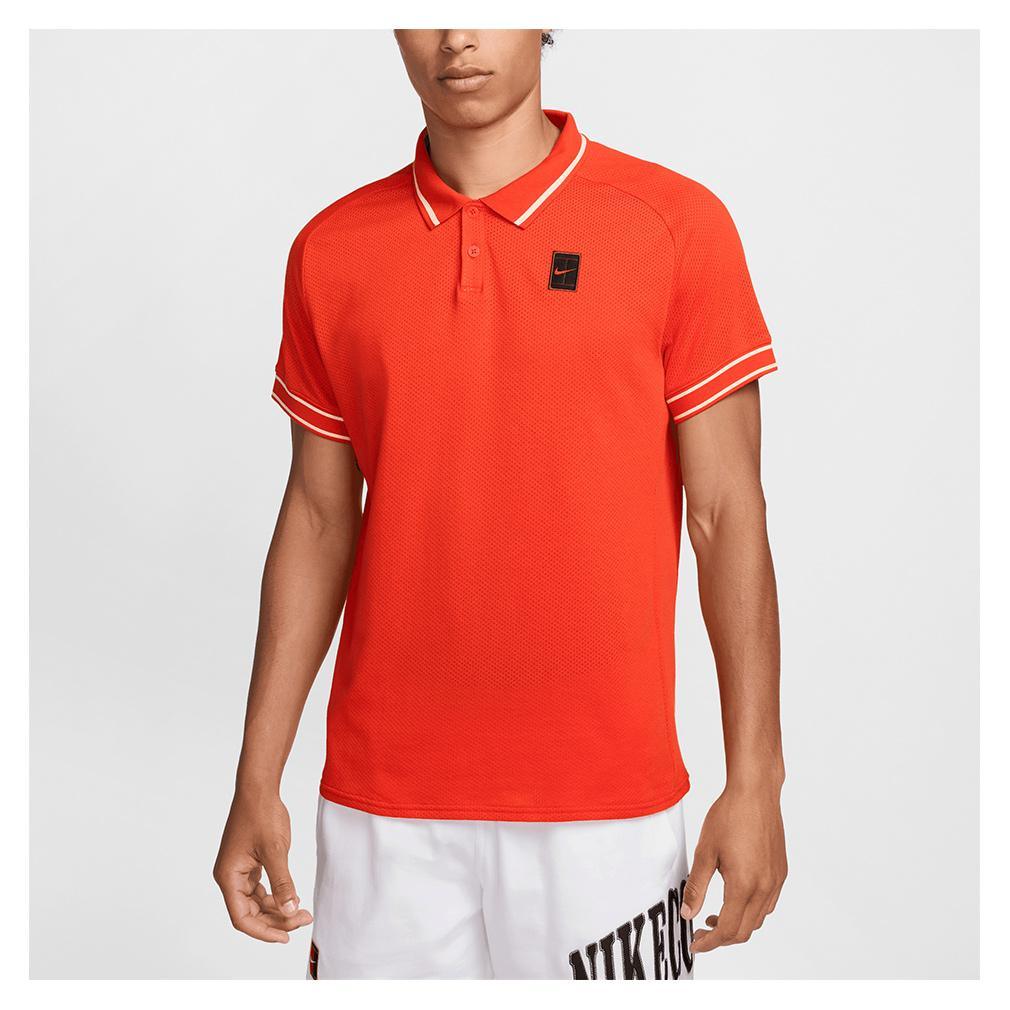 Mens Heritage Tennis Polo Picante Red Apparel Nike