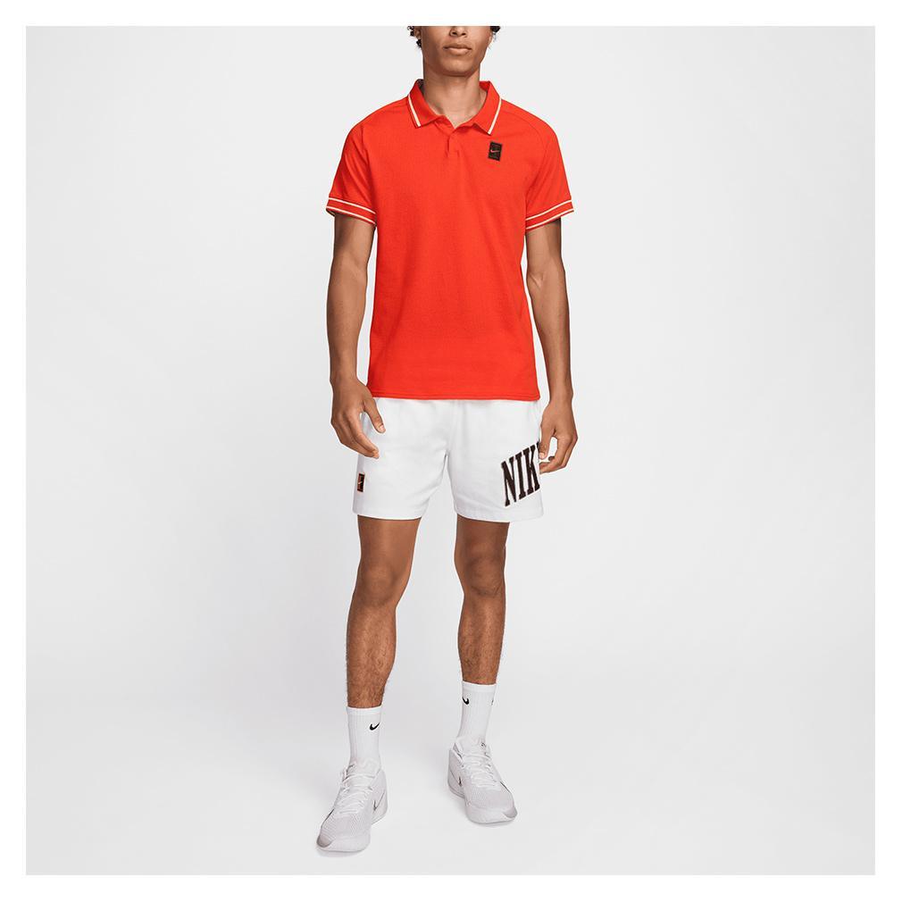 Mens Heritage Tennis Polo Picante Red Apparel Nike
