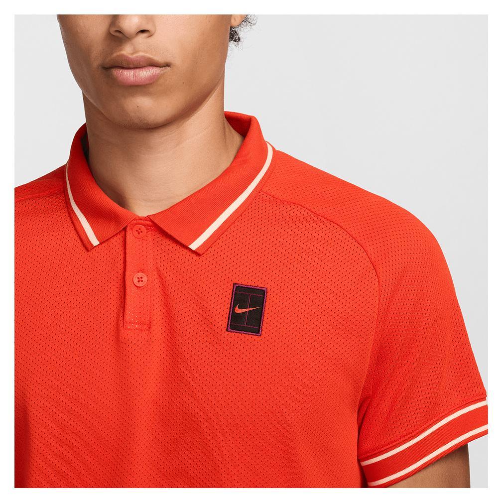 Mens Heritage Tennis Polo Picante Red Apparel Nike