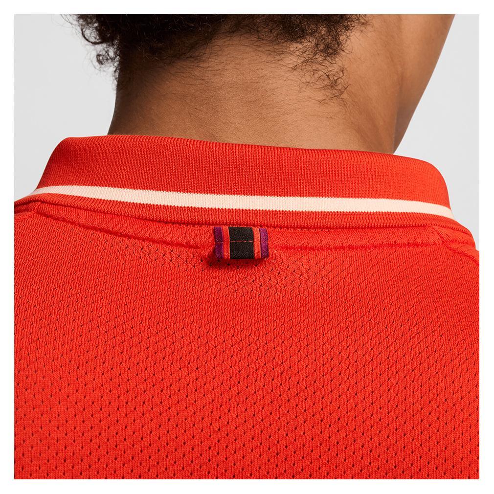 Mens Heritage Tennis Polo Picante Red Apparel Nike