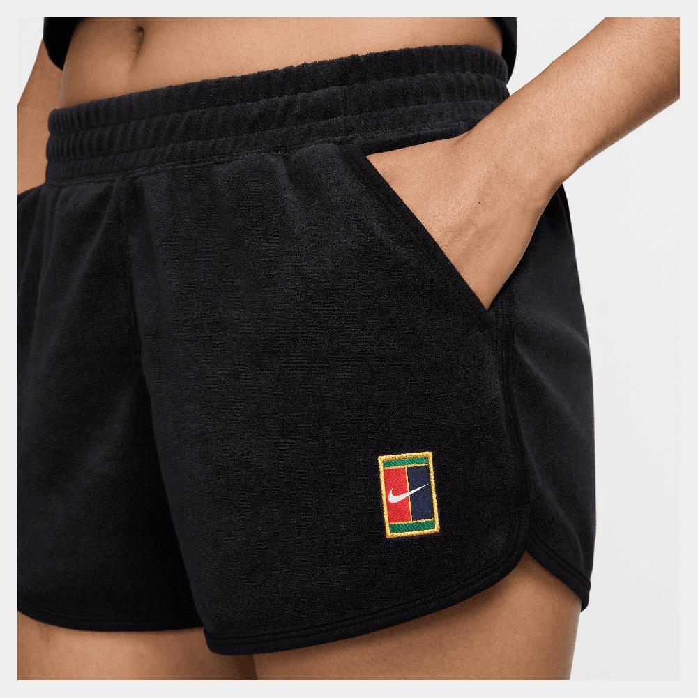 Womens Heritage Mid-Rise Tennis Shorts Black Apparel Nike