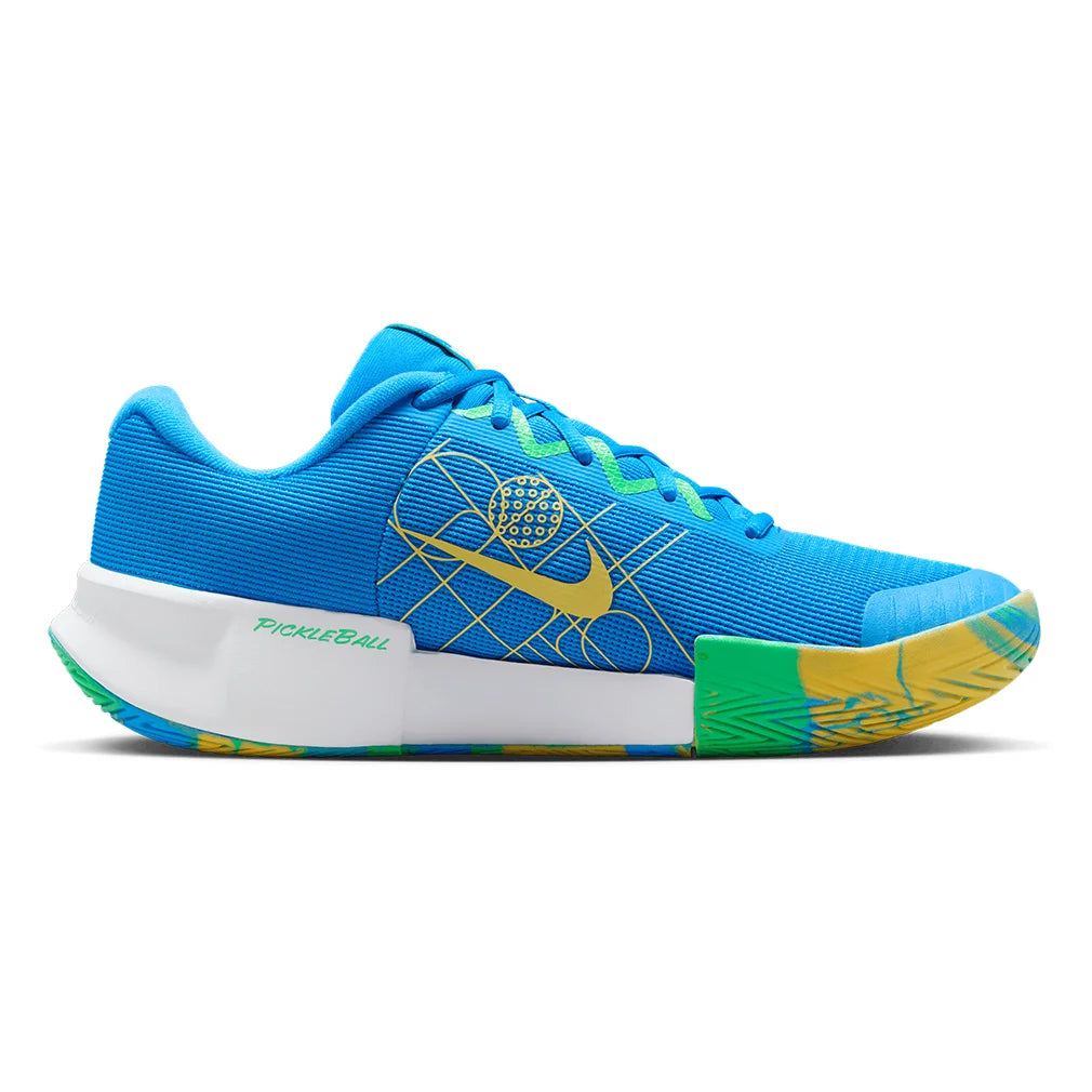 Men`s Challenge GP Pro Pickleball Shoes Blue Hero and Green Shock Footwear Nike