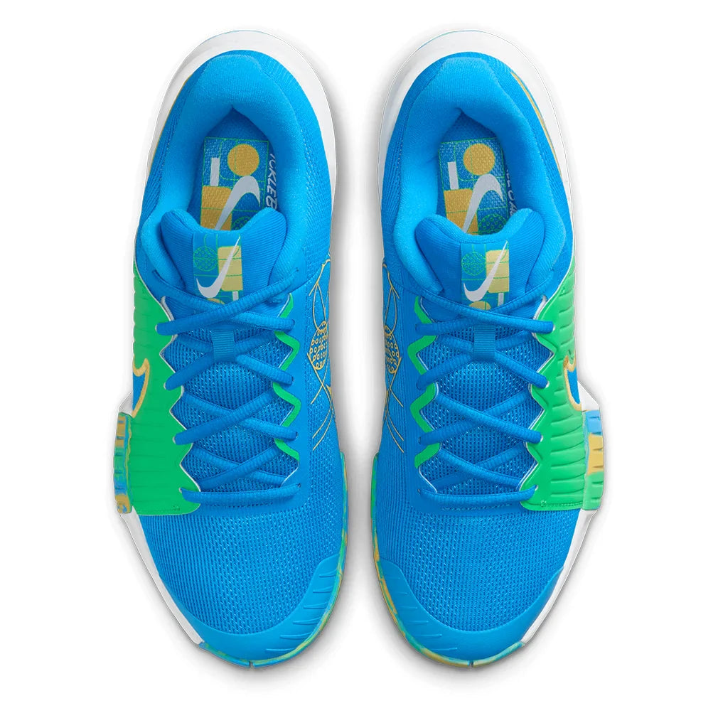 Men`s Challenge GP Pro Pickleball Shoes Blue Hero and Green Shock Footwear Nike