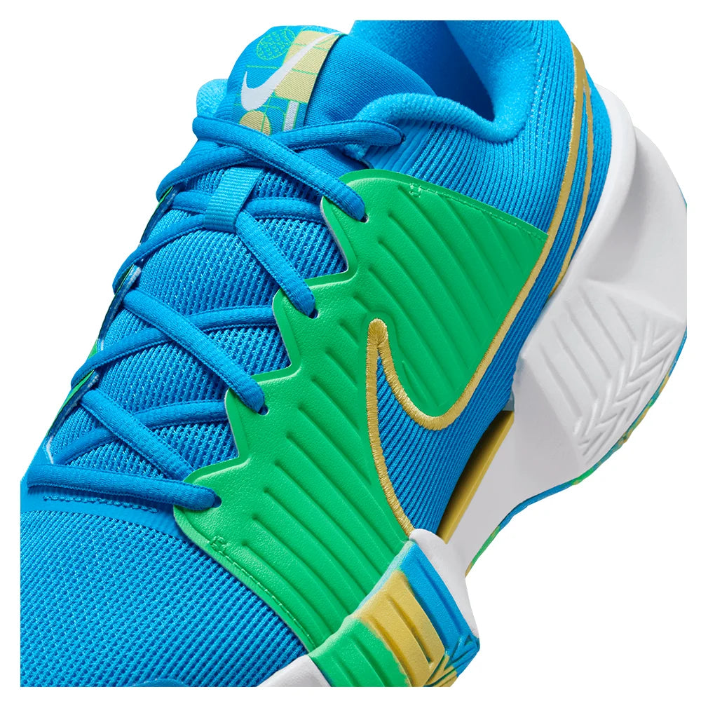 Men`s Challenge GP Pro Pickleball Shoes Blue Hero and Green Shock Footwear Nike