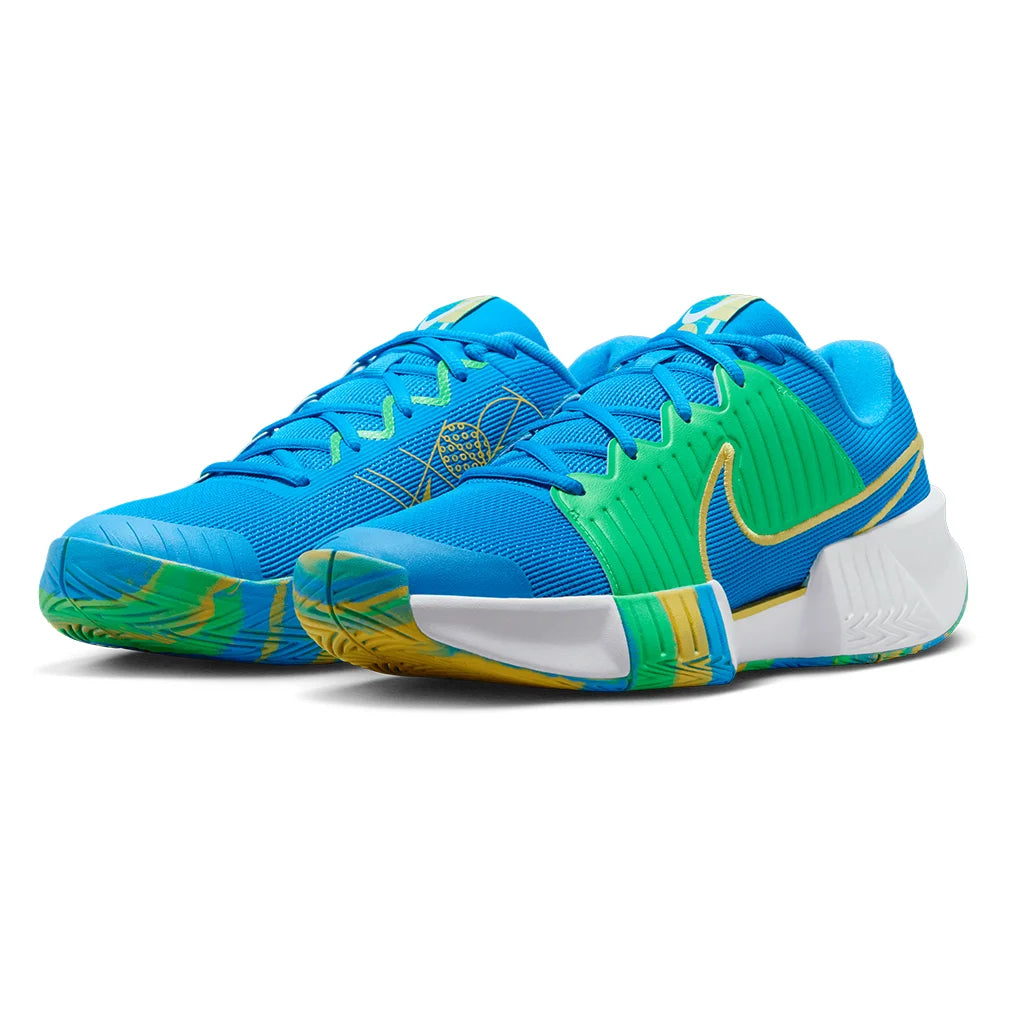 Men`s Challenge GP Pro Pickleball Shoes Blue Hero and Green Shock Footwear Nike