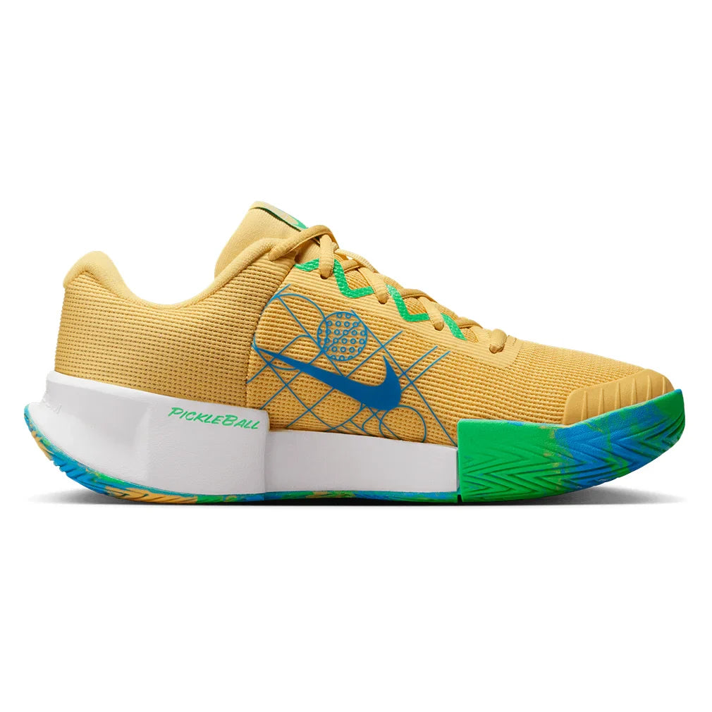 Women`s GP Pro Pickleball Shoes Topaz Gold and Blue Hero Footwear Nike