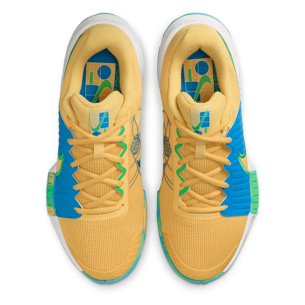 Women`s GP Pro Pickleball Shoes Topaz Gold and Blue Hero Footwear Nike