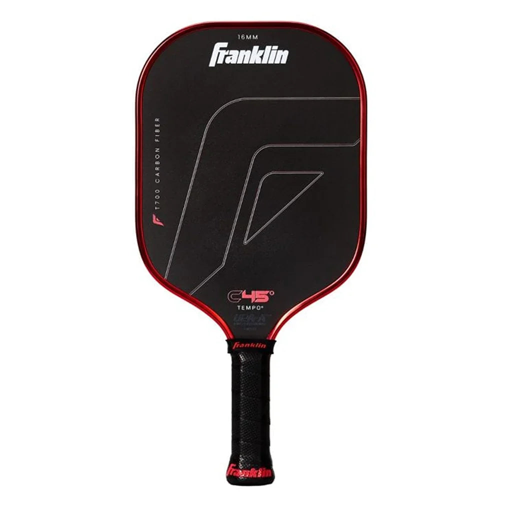 C45 Tempo 14mm Pickleball Paddle Red Racquets Franklin Sports