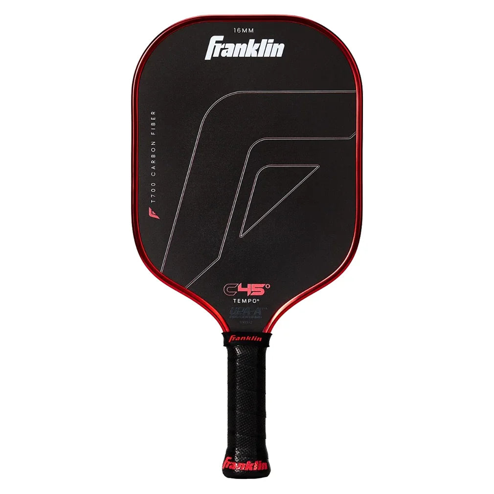 C45 Tempo 16mm Pickleball Paddle Red Racquets Franklin Sports