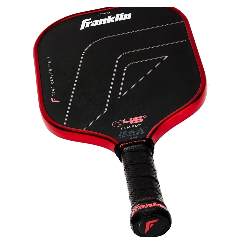 C45 Tempo 16mm Pickleball Paddle Red Racquets Franklin Sports