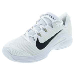 Women`s Zoom Vapor 12 Tennis Shoes White and Black Footwear Nike