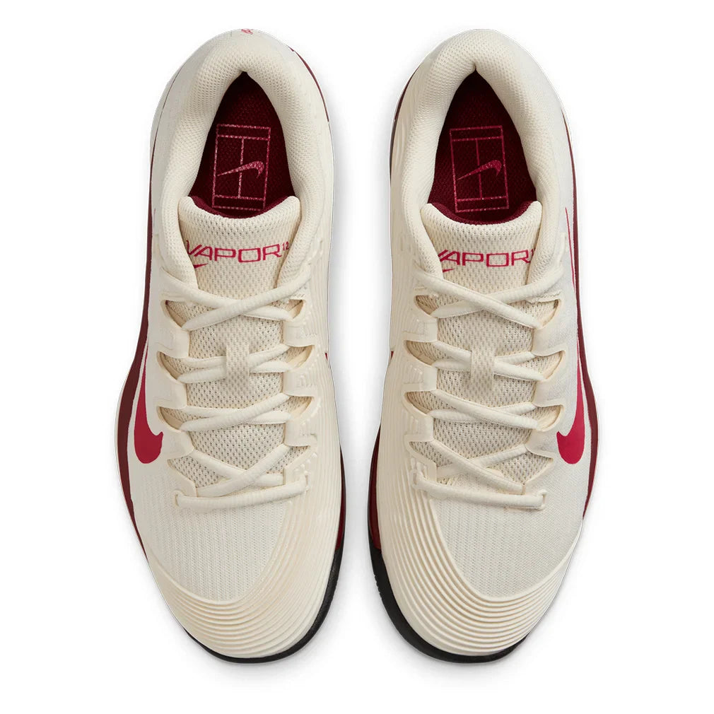 Women`s Zoom Vapor 12 Tennis Shoes Pale Ivory and Rush Pink Footwear Nike