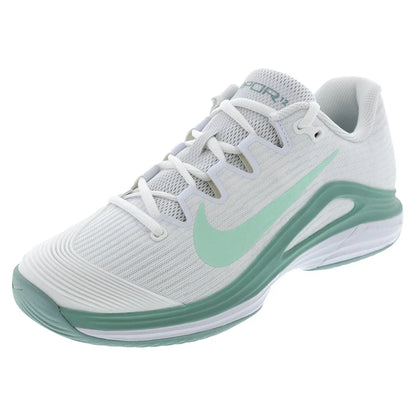 Women`s Zoom Vapor 12 Tennis Shoes White and Mint Foam Footwear Nike