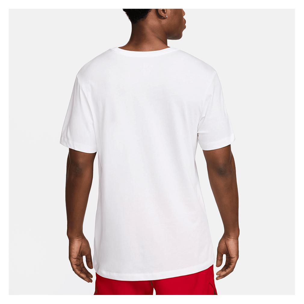 Men's Dri-fit Tennis Tee White Apparel Nike