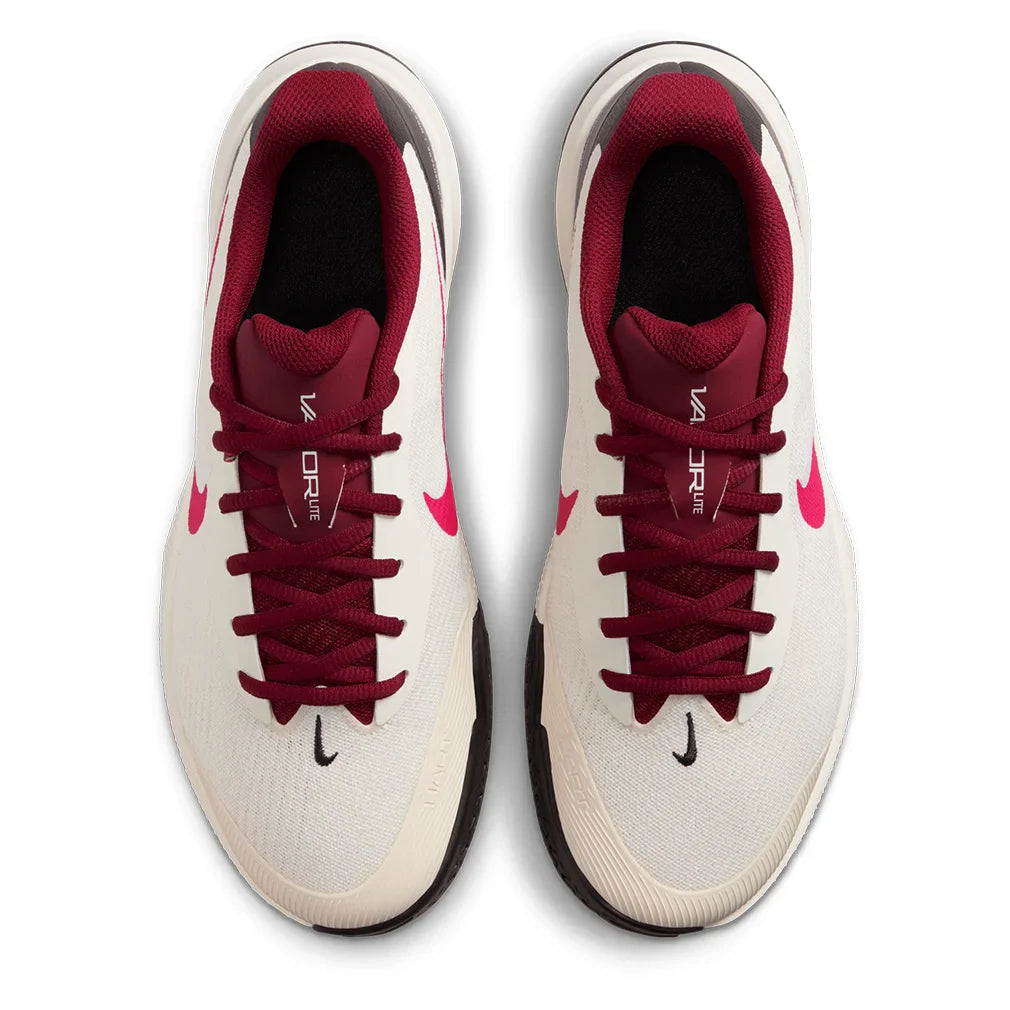 Women`s Vapor Lite 3 Tennis Shoes Pale Ivory and Rush Pink Footwear Nike