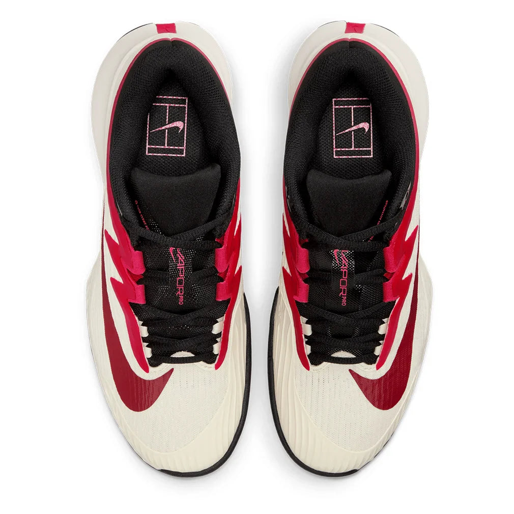 Women`s Zoom Vapor Pro 3 Tennis Shoes Pale Ivory and Rush Pink Footwear Nike