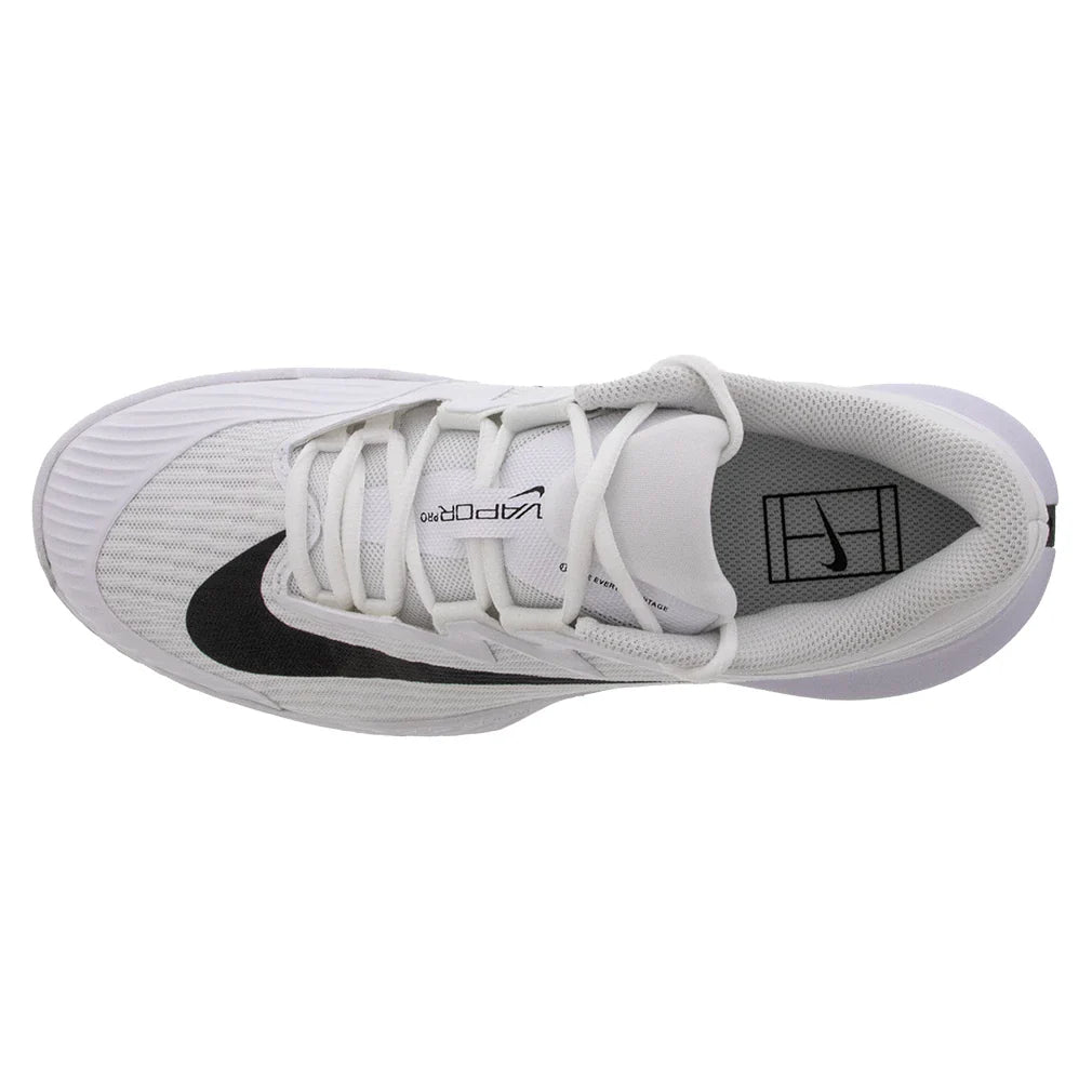 Mens Zoom Vapor Pro 3 Tennis Shoes White and Black Footwear Nike