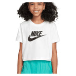 Girls` Sportswear Cropped T-Shirt White Apparel Nike