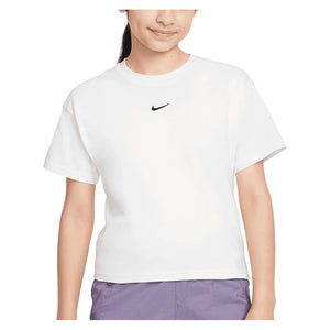 Girls' Sportswear Essential T-Shirt White Apparel Nike