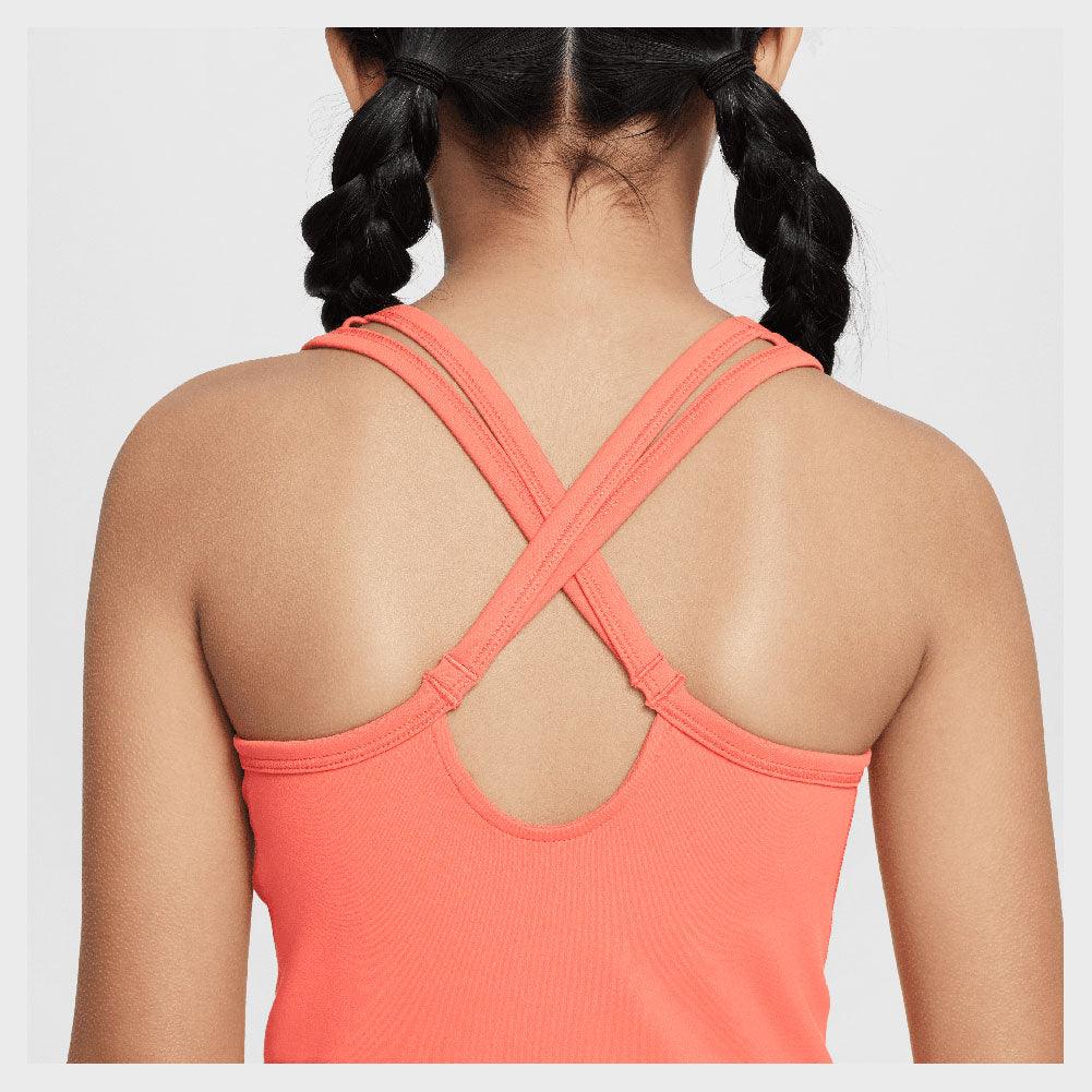 Girls' One Dri-Fit Tennis Tank Magic Ember and White Apparel Nike