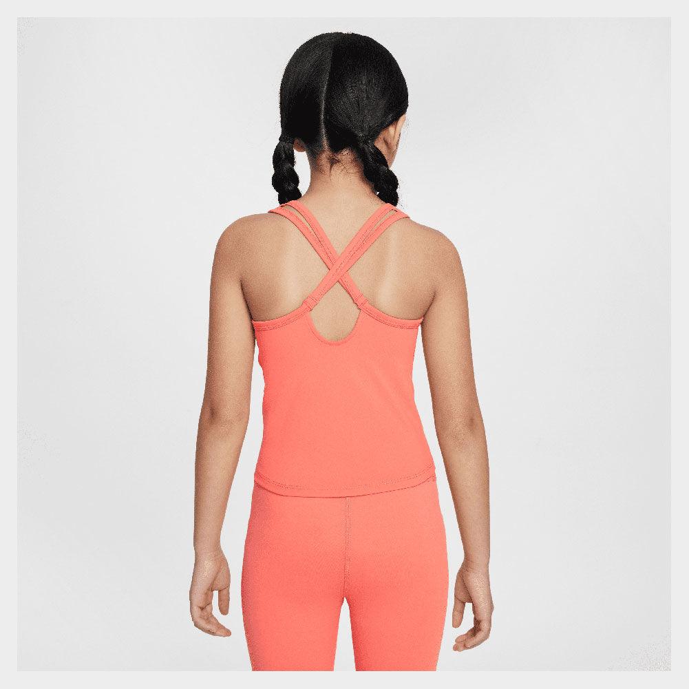 Girls' One Dri-Fit Tennis Tank Magic Ember and White Apparel Nike