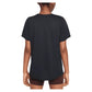 Girls` Dri-FIT One Short Sleeve Training Top Black and White Apparel Nike
