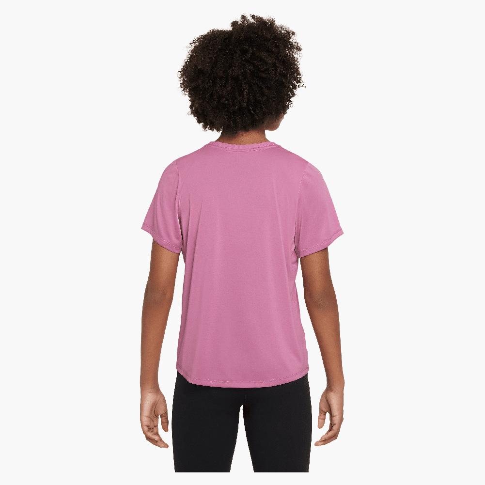 Girls' Fitted Dri-FIT Short-Sleeve Top Magic Flamingo Apparel Nike