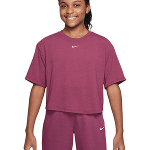 Girls` One Relaxed Dri-FIT Short Sleeve Top Apparel Nike