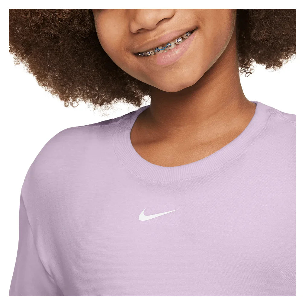 Girls` One Relaxed Dri-FIT Short-Sleeve Top Apparel Nike