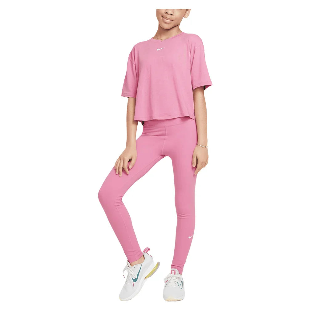 Girls` One Relaxed Dri-FIT Short-Sleeve Top Apparel Nike