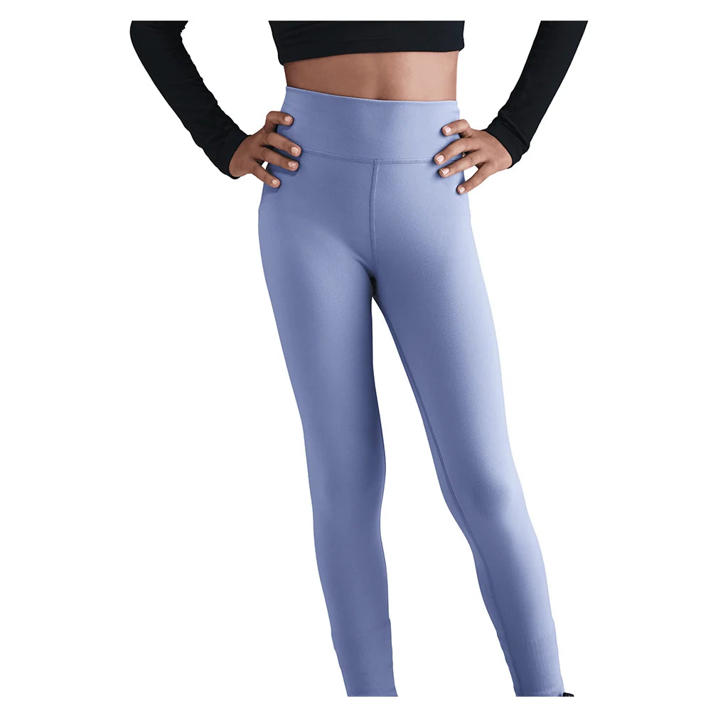 Girls' One Dri-FIT High-Waisted Training Leggings World Indigo and White Apparel Nike