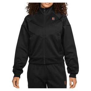 Women`s Court Dri-FIT Heritage Windrunner Poly Knit Jacket Black Apparel Nike