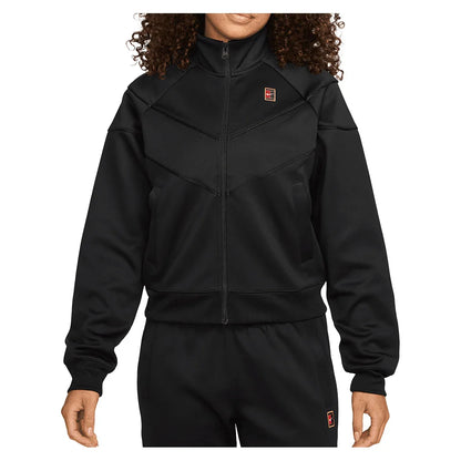 Women`s Court Dri-FIT Heritage Windrunner Poly Knit Jacket Black Apparel Nike