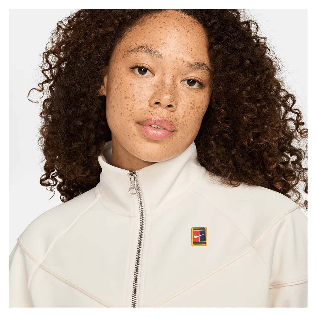 Women`s Court Dri-FIT Heritage Windrunner Poly Knit Jacket Pale Ivory Apparel Nike