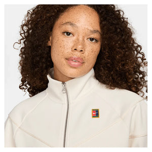 Women`s Court Dri-FIT Heritage Windrunner Poly Knit Jacket Pale Ivory Apparel Nike