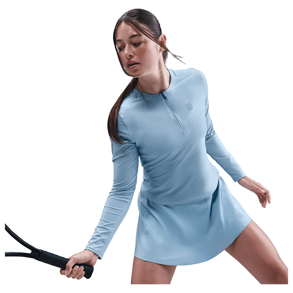Women's Court Dri-FIT Advantage Mid-Layer Tennis Top Celestine Blue Apparel Nike