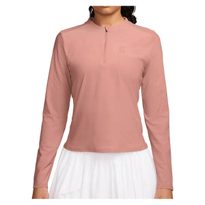 Women`s Court Dri-FIT Advantage Midlayer Long Sleeve Tennis Top Red Stardust Apparel Nike