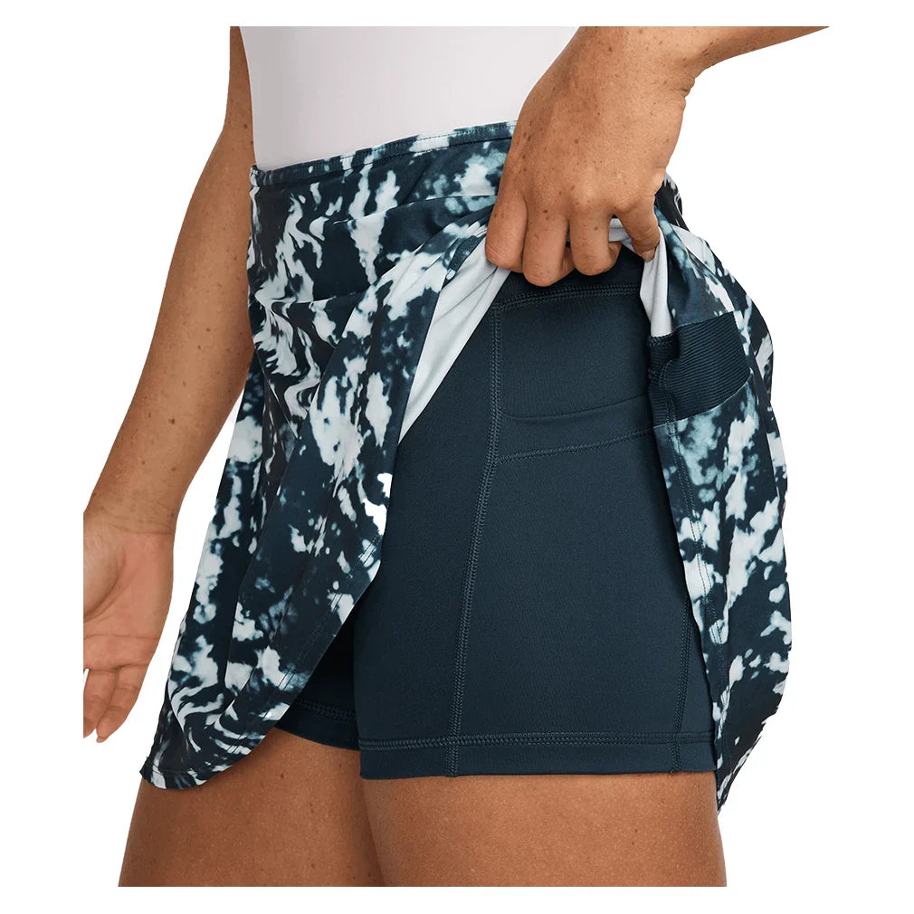 Women`s Dri-FIT Victory Flouncy 15" Print Tennis Skort Armory Navy and White Apparel Nike
