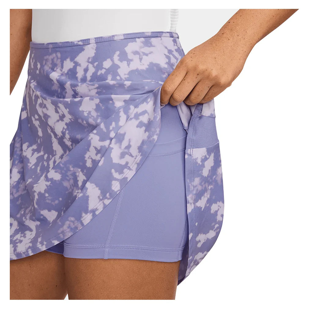 Women`s Dri-FIT Victory Flouncy 15" Print Tennis Skort Lilac Ice and White Apparel Nike