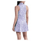Women`s Dri-FIT Victory Sleeveless Print Tennis Polo Lilac Ice and White Apparel Nike