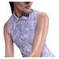 Women`s Dri-FIT Victory Sleeveless Print Tennis Polo Lilac Ice and White Apparel Nike