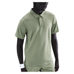 Men's Court Dri-FIT Advantage Tennis Polo Oil Green and White Apparel Nike