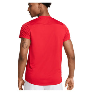 Men`s Court Dri-FIT Victory Tennis Top University Red and White Apparel Nike