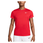 Men`s Court Dri-FIT Victory Tennis Top University Red and White Apparel Nike